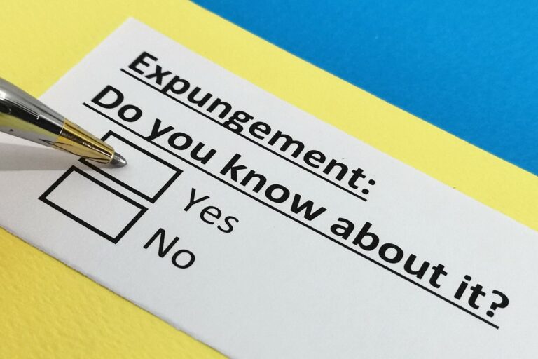 Expungement and Record Sealing | Paper with checkboxes to choose yes or no for the question Expugement: Do You Know About It | Stefanie A Murphy | Rhode Island Criminal Defense Attorney